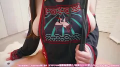 Japanse ASMR met zombiepakmeisje met grote tieten